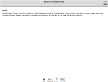 Tablet Screenshot of brisbanetransitcentre.com.au